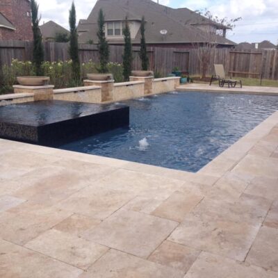 Retangular pool negative edge spa 2020 - Copy